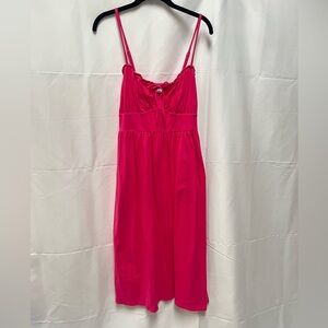 Old Navy Hot Pink Spaghetti Strap Midi Dress